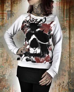 Skull Allover Sweat White