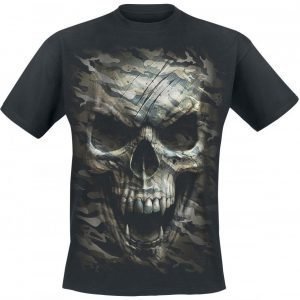 Spiral Camo Skull T-paita