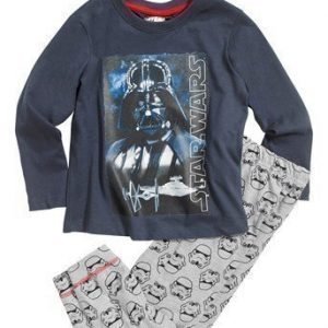 Star Wars Pyjama Siniharmaa Mel. vaaleanharmaa