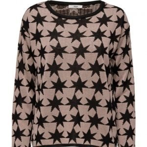 Stig P Migs Long Sleeve Knit With Star Intarsia neulepusero