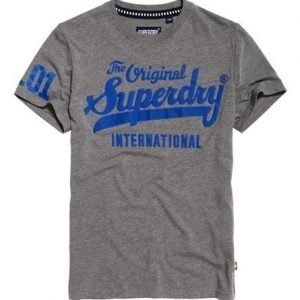 Superdry 100 Club T-paita Vaaleanharmaa