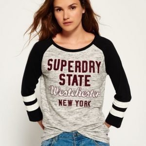 Superdry Applikoitu Football Pusero Harmaa