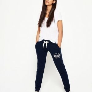 Superdry Applique Slim Collegehousut Laivastonsininen