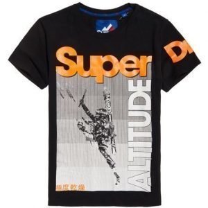 Superdry Mountaineer Boxed Photo T-paita Musta