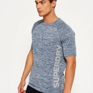 Superdry Olkahihainen Sports Active T-paita Laivastonsininen