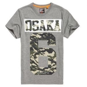 Superdry Osaka 6 Camo T-paita Vaaleanharmaa