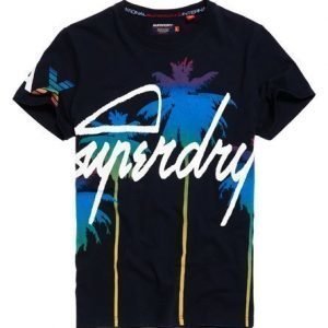 Superdry Palm T-paita Laivastonsininen