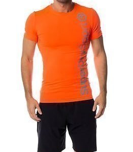 Superdry Sport Gym Base Logo Runner Tee Fluro Orange