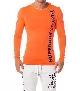 Superdry Sport Gym Sport Runner Top Fluro Orange