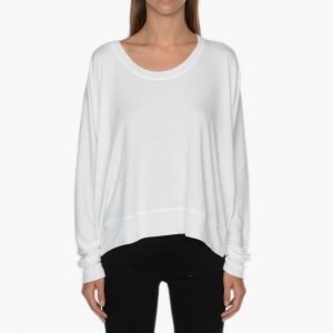 T by Alexander Wang Enzyme Washed French Drapey Sweatshirt