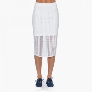 T by Alexander Wang Stretch Cotton Fitted Skirt