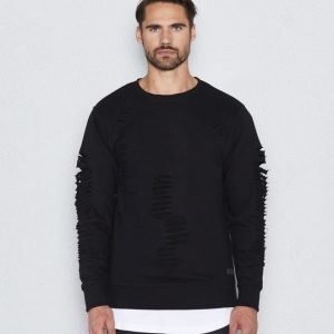 Things To Appreciate Distressed Sweat Black