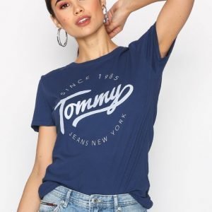 Tommy Jeans Tjw Cn T-Shirt S / S 29 T-Paita Blue