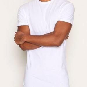 Topman Black Muscle Fit Longline T-Shirt T-paita White