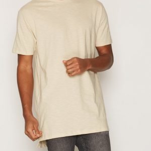 Topman Grey Longline Slub T-Shirt T-paita Stone