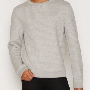 Topman Grey Quilted Sweatshirt Pusero Grey