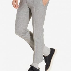 Topman Grey Wool Rich Skinny Fit Cropped Suit Trousers Puvunhousut Grey