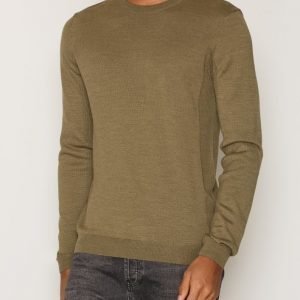 Topman Premium Merino Blend Jumper Pusero Khaki