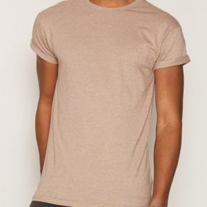 Topman Salt and Pepper Muscle Fit Roller T-Shirt T-paita Light Brown