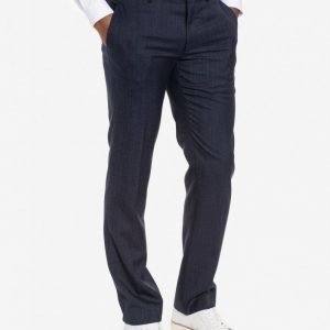 Topman Textured Wool Blend Slim Fit Suit Trousers Puvunhousut Dark Blue
