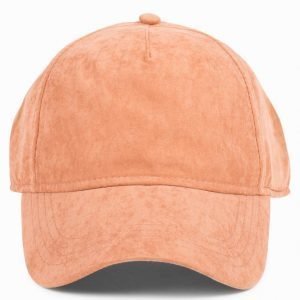 Topman Tobacco Faux Suede Curved Peak Cap Lippis Light Brown