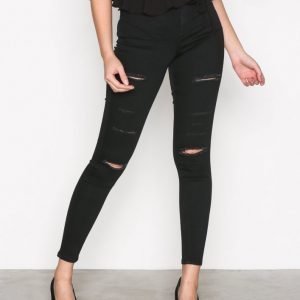 Topshop Moto Super Rip Joni Jeans Skinny Farkut Black