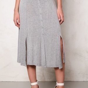 VILA Semra long skirt Light Grey Melange