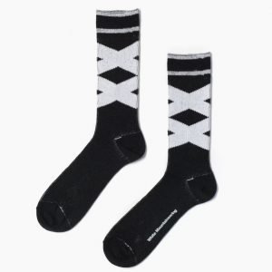 White Mountaineering X Pattern Middle Socks